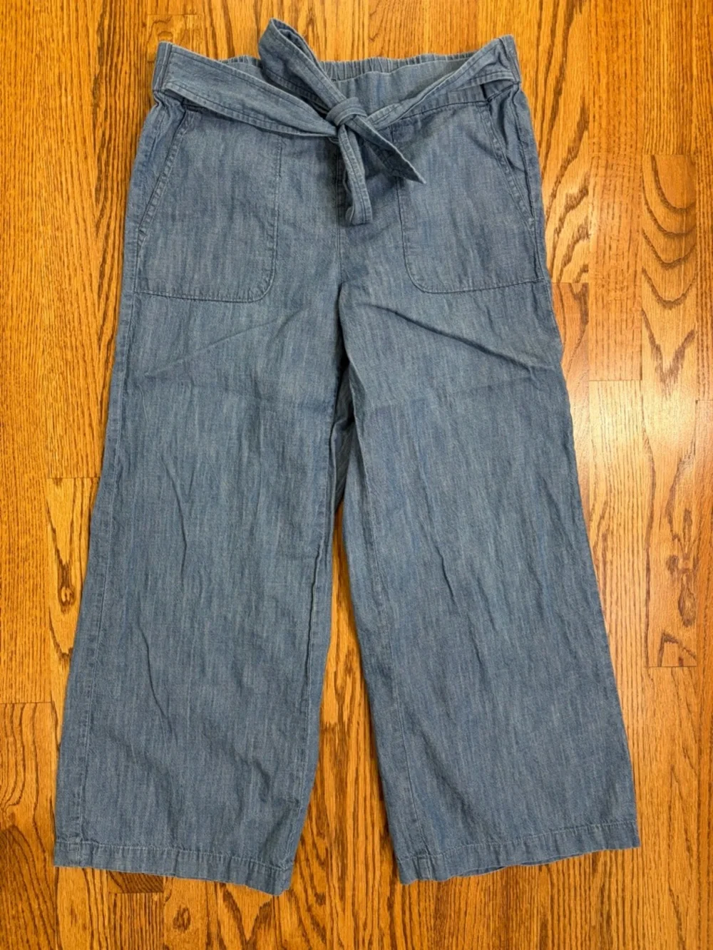 J. Crew Wide-Leg Crop Tie-Waist Pants - Picture 2 of 9